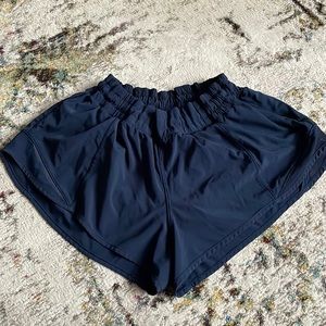 Lululemon blue shorts with mesh details, size 8